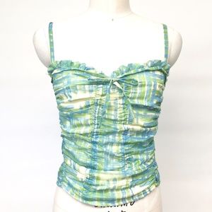 Free People Blue Green Yellow Camisole Top S, NWT
